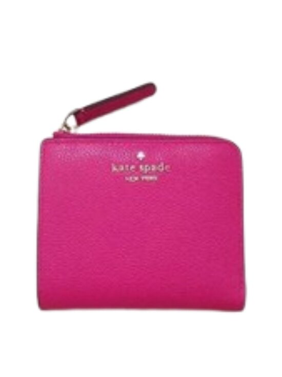 kate spade Handbags - NWT Kate Spade Hot Pink Pebbled Leather Small Bifold Zip-Around Wallet
